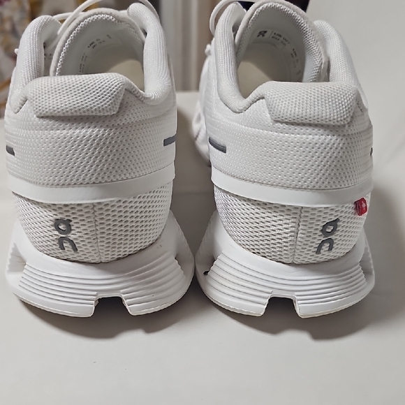 On Running Women's Cloud Pure White Athletic Shoes - Picture 3 of 8